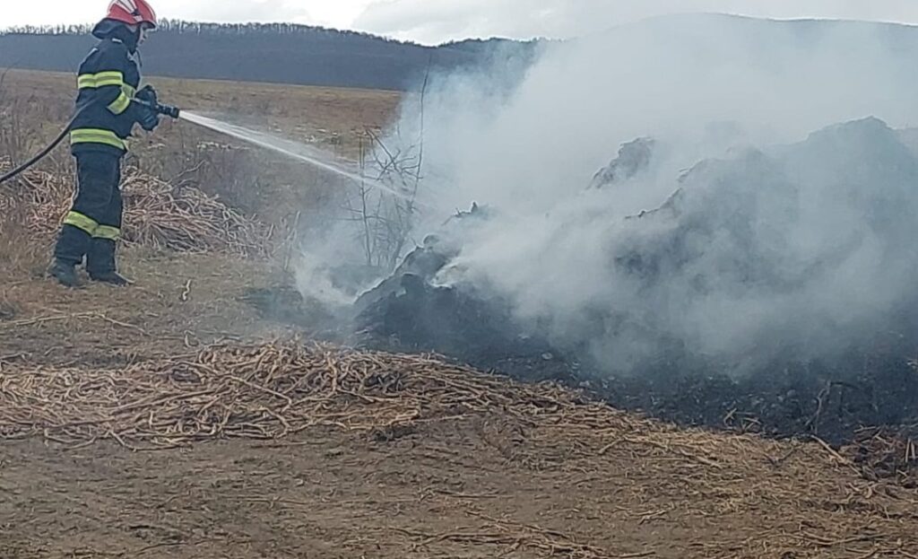 Incendiu de vegetație în Băișoara: Pompierii din Turda au intervenit!
