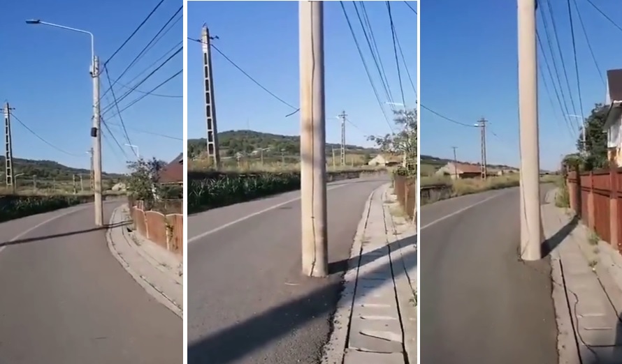 (VIDEO) Au înflorit stâlpii în drumurile patriei: Cine i-a „plantat” în drum?