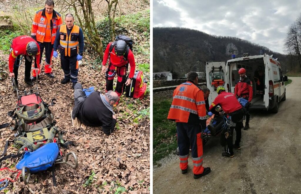 Salvamontiștii au recuperat un turist în zona Vadu Crișului care și-a fracturat glezna