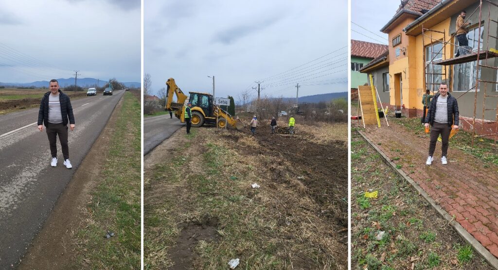 Cristian Feieș: Deși este sâmbătă se lucrează pe șantierele din Sebiș