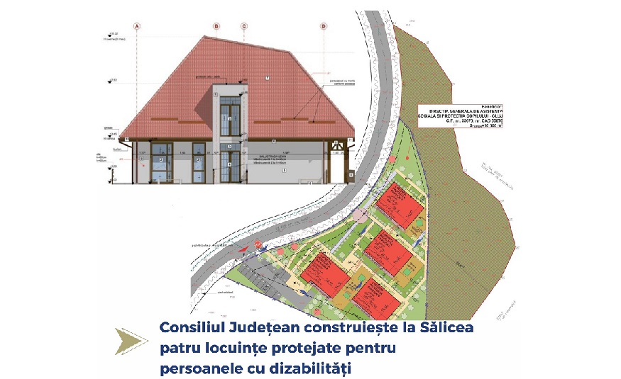 Consiliul Județean Cluj construiește la Sălicea patru locuințe protejate pentru persoanele cu dizabilități