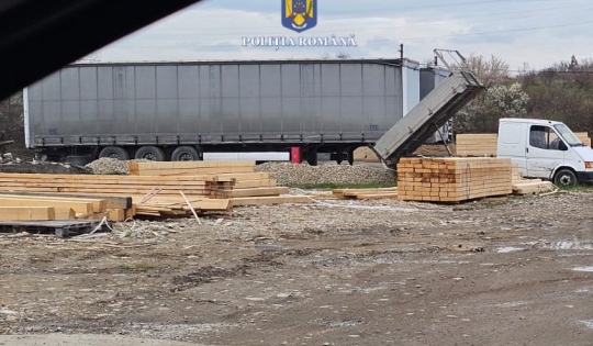 Încă un TIR cu lemne fără acte a fost tras pe dreapta de poliție în Bihor: Când se va opri flagelul?