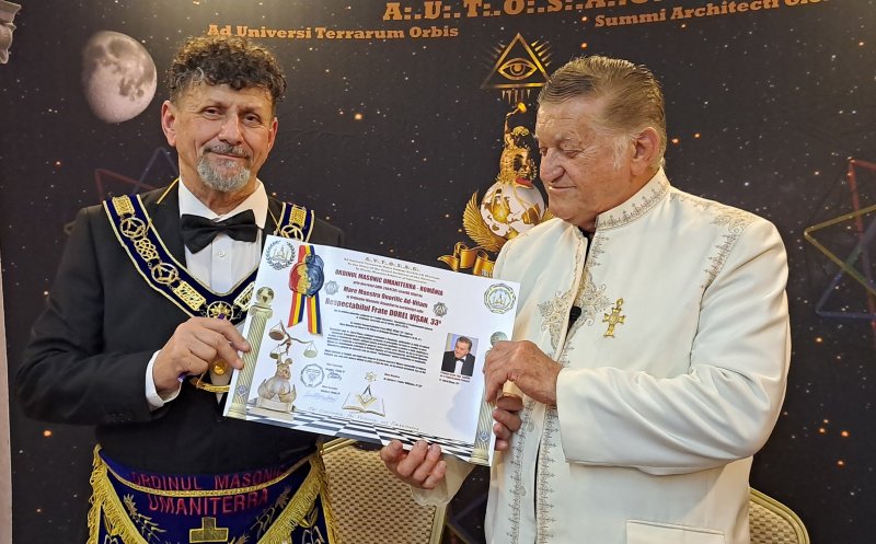 Actorul Dorel Vișan a primit titlul de Mare Maestru de Onoare al Ordinului Masonic Umaniterra Cluj-Napoca