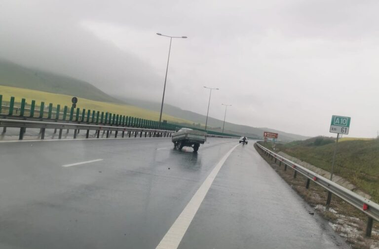 Accident pe Autostrada A10 Turda – Sebeș, în zona Dumbrava
