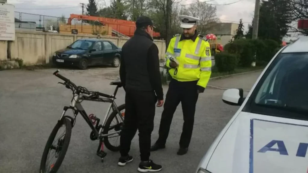 Bicicliștii nu au dezlegare la regulile de circulație pe șosele: Polițiștii i-au sancționat pentru haosul provocat în trafic, în Bihor!