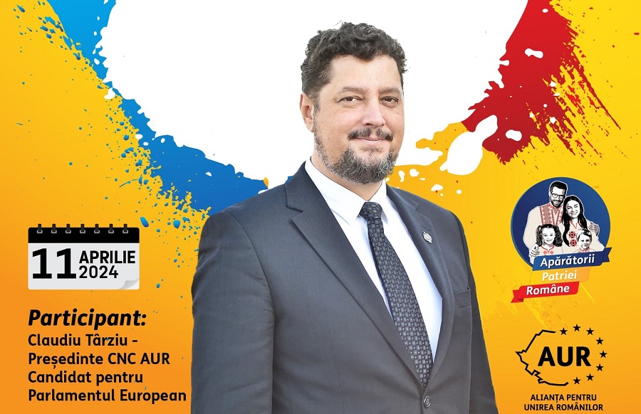 Ideologul AUR, Claudiu Târziu, ajunge joi la Cluj și va dezbate poziționarea României în Uniunea Europeană