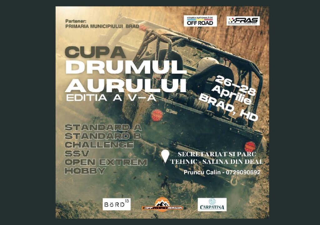 Drumul Aurului, competiția off-road din Brad ajunge la a V-a ediție