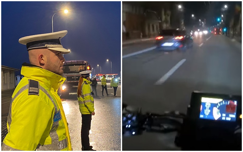 Liniuțe în toiul nopții în Oradea: Polițiștii au tras pe dreapta vitezomanii care goneau nebunește în oraș!
