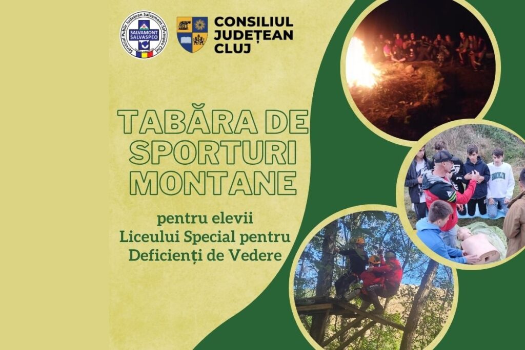 Tabără de sporturi montane de la Băișoara pentru elevii Liceului Special pentru Deficienți de Vedere