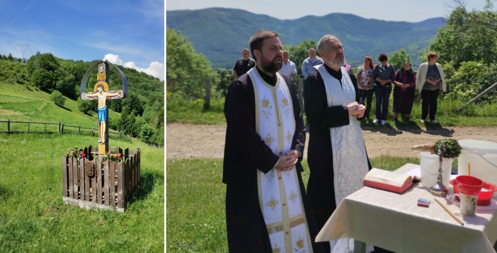 S-a sfințit o troiță în cătunul Pape, aflat la cota 1.000, filie a Parohiei Ortodoxe Măguri Răcătău