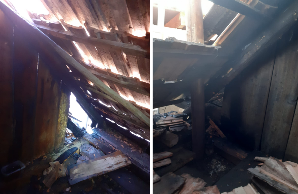 Bucătăria de vară a unei gospodării din Văleni,  Călățele, a luat foc: Pompierii au intervenit rapid!