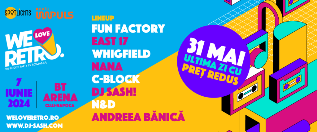 NANA și Whigfield, doi dintre artiștii care vor urca pe scena We Love Retro