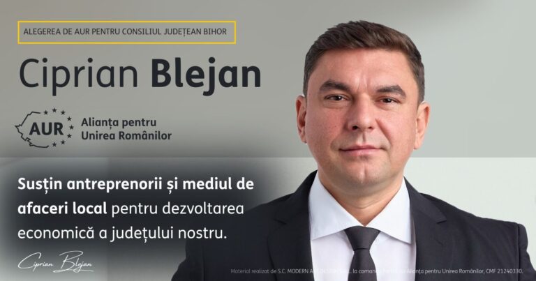 Ciprian Blejan: Noi trebuie să susținem afacerile locale din Bihor