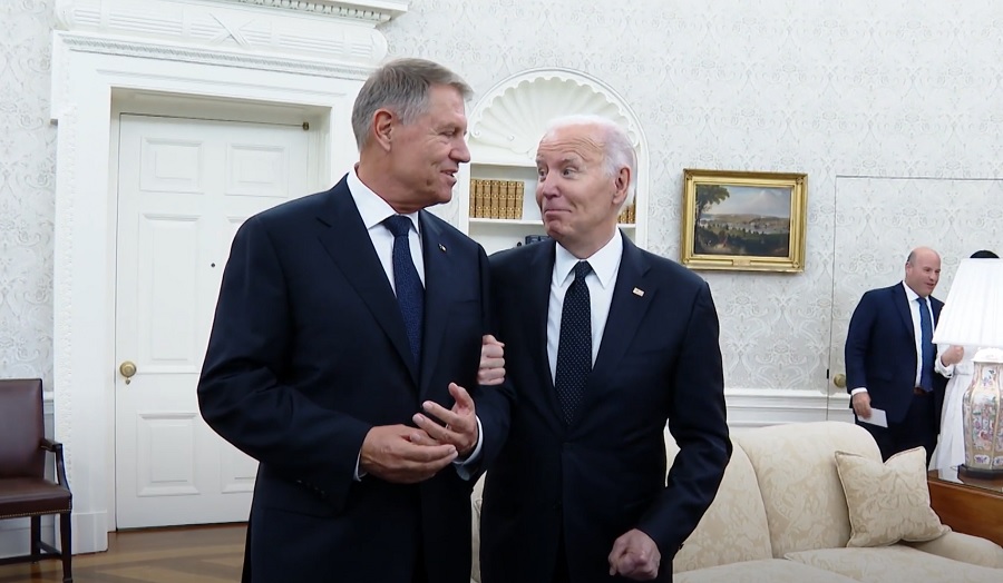 (VIDEO) Joe Biden a lăudat România în debutul întâlnirii cu Klaus Iohannis la Casa Albă