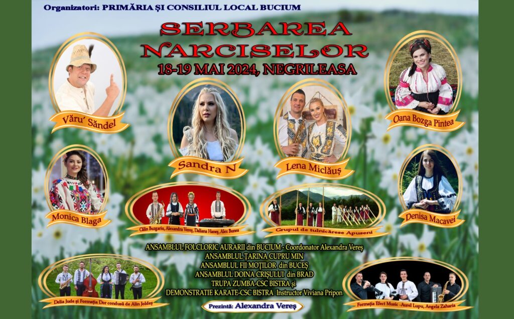 Serbarea Narciselor de la Negrileasa are loc în acest weekend
