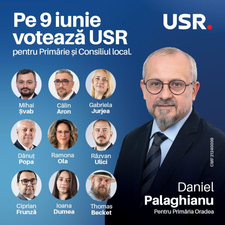 Votați USR pentru o voce nouă în Consiliul Local Oradea