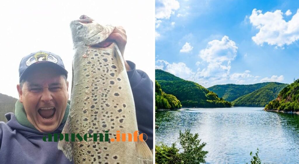 Încă o captură record din Tarnița: Un păstrăv uriaș de 109 cm a fost pescuit din „ferma de păstrăvi” din Apuseni