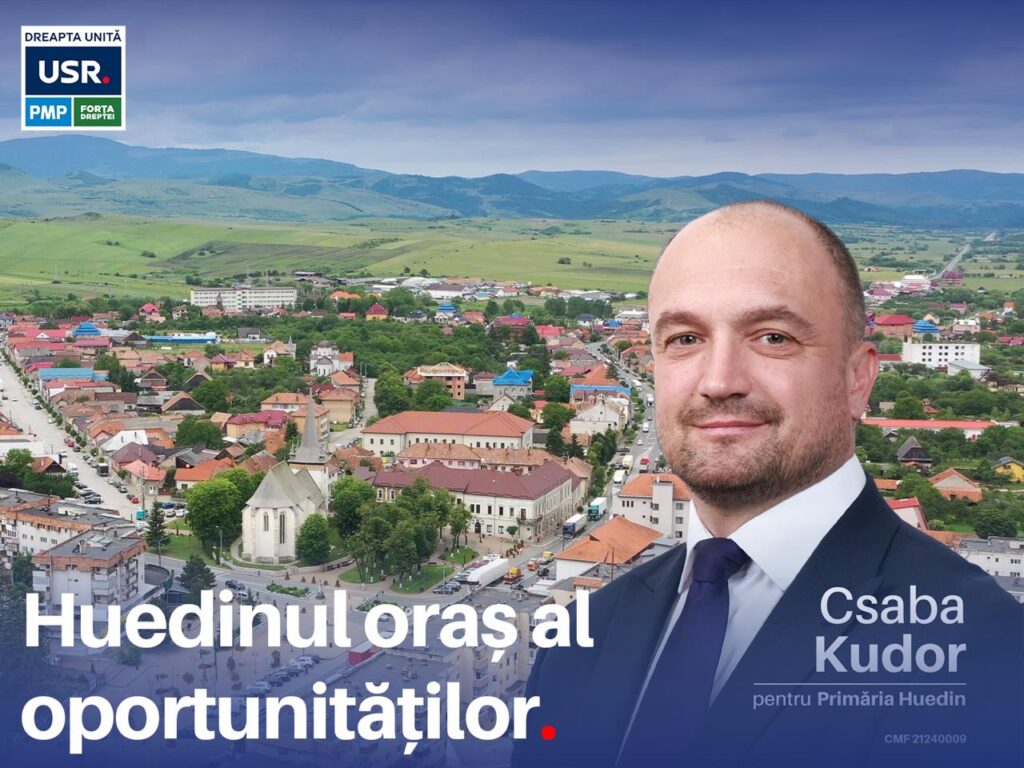 Huedinul, oraș al oportunităților: Candidații Alianței Dreapta Unită pun accent pe tineri și investitori