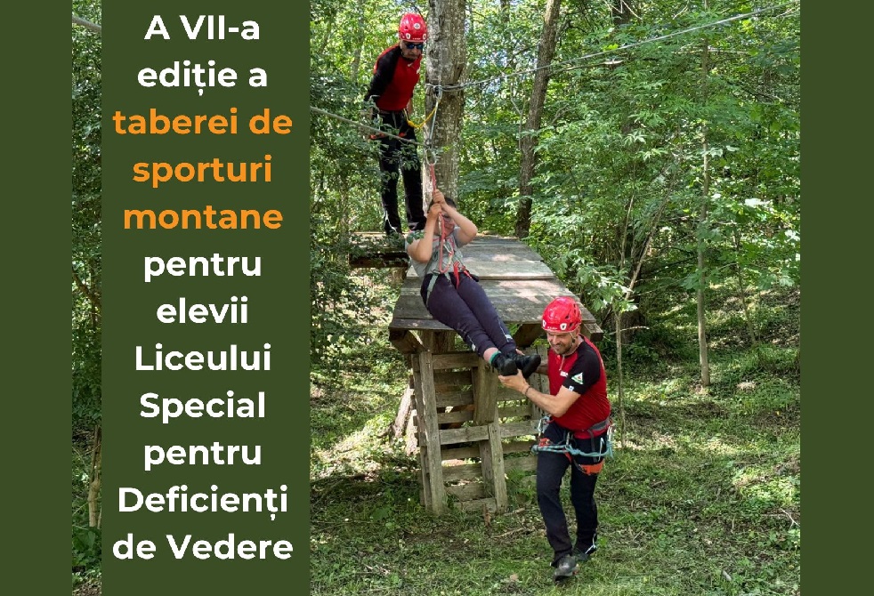 A VII-a ediție a taberei de sporturi montane din Băișoara pentru elevii Liceului Special pentru Deficienți de Vedere