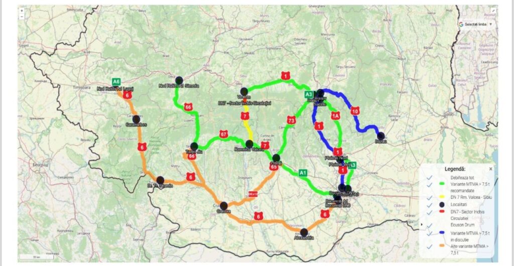 Rutele ocolitoare în luna când este închisă Valea Oltului! „Zici că se scarpină cu stânga în dreapta capului!”