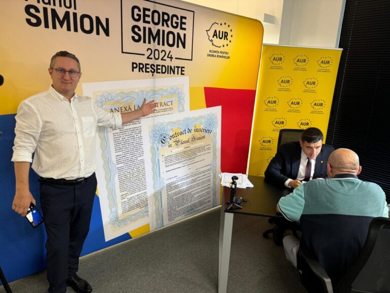 Costel Moza a venit la Cluj pentru a promova „Planul Simion” alături de președintele AUR