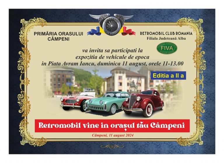 Expoziție de mașini de epocă în Câmpeni