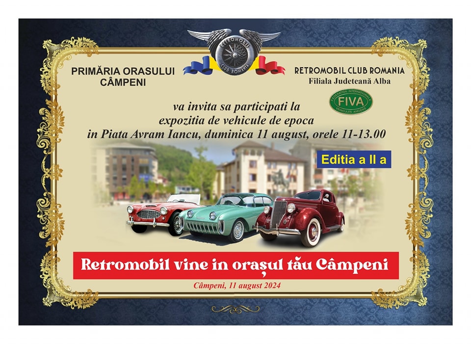 Expoziție de mașini de epocă în Câmpeni