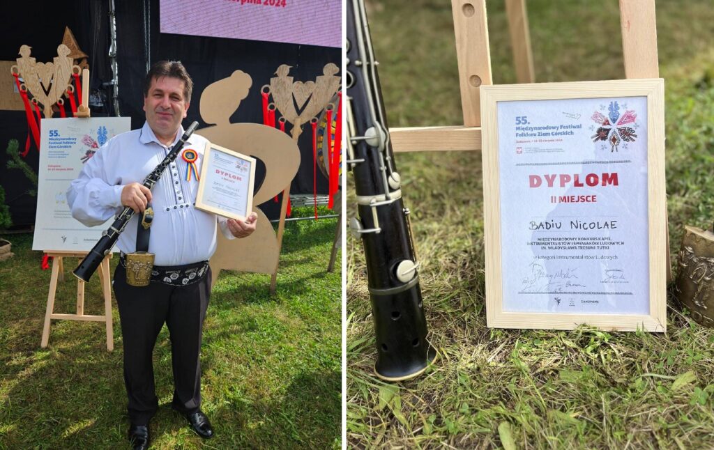 Taragotistul Nicolae Badiu a obținut premiul II la Festivalul Internațional de Folclor Montan din Zakopane, Polonia