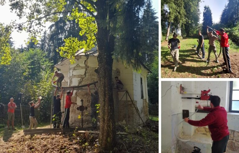 Lucrări de reabilitare la „Capolna” din Cimitirul Romano-Catolic din Roșia Montana