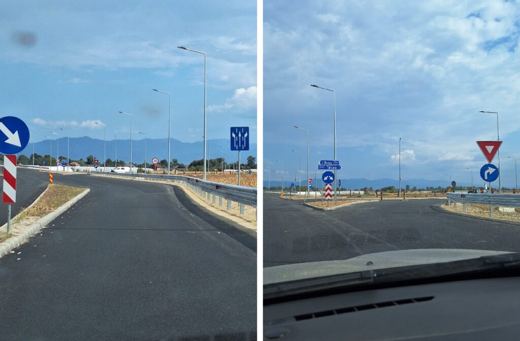 Selina Grup montează indicatoarele rutiere la varianta ocolitoare a municipiului Beiuș
