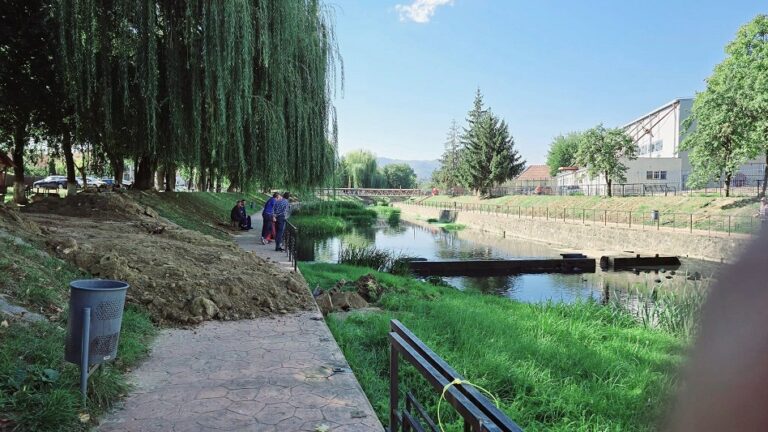 Lucrări de drenaj în albia Văii Nimăieștilor din Beiuș. O parte a aleii pietonale va fi închisă temporar!
