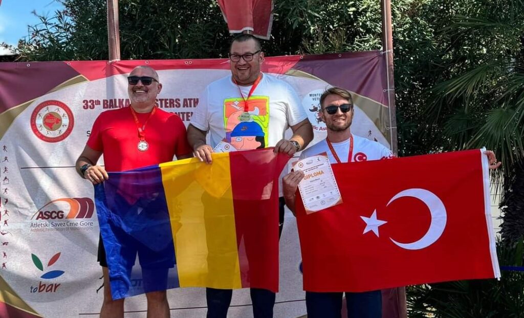 Bradeanul Sebastian Coldea – noul campion balcanic veteran la aruncarea greutatii