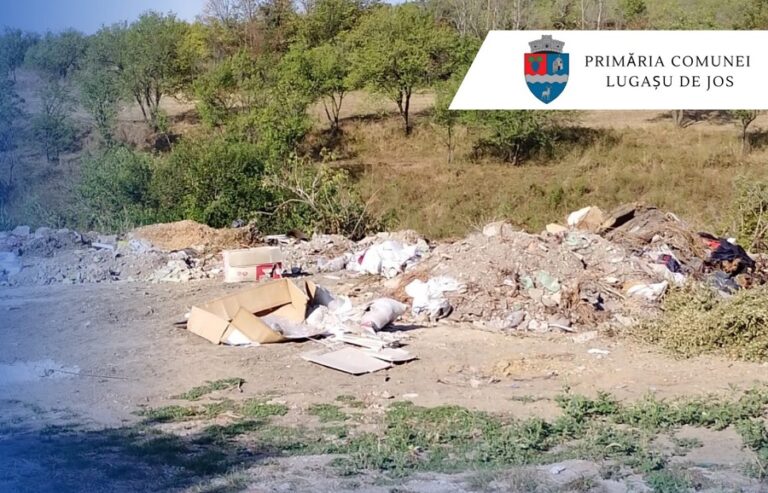 Primăria Lugașu de Jos: Aruncarea gunoaielor în groapa de la ieșirea din Lugașu de Jos, spre Urvind, este permisă doar cu autorizare