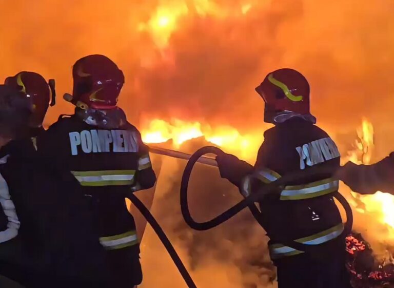 Trăsnetul a provocat un incendiu puternic într-o gospodărie din Bologa