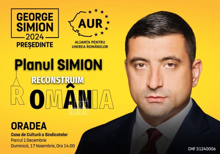 George Simion vine la Oradea