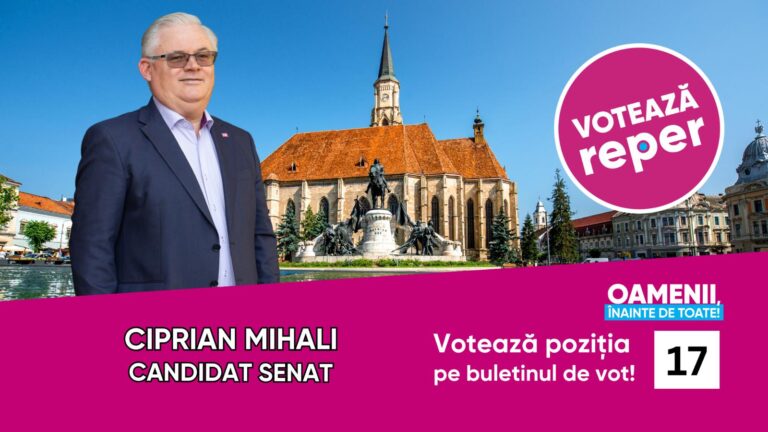 Ciprian Mihali, candidat REPER la Senat și profesor UBB: „România este în fața unui moment de răscruce. Trebuie să ne apărăm democrația!”