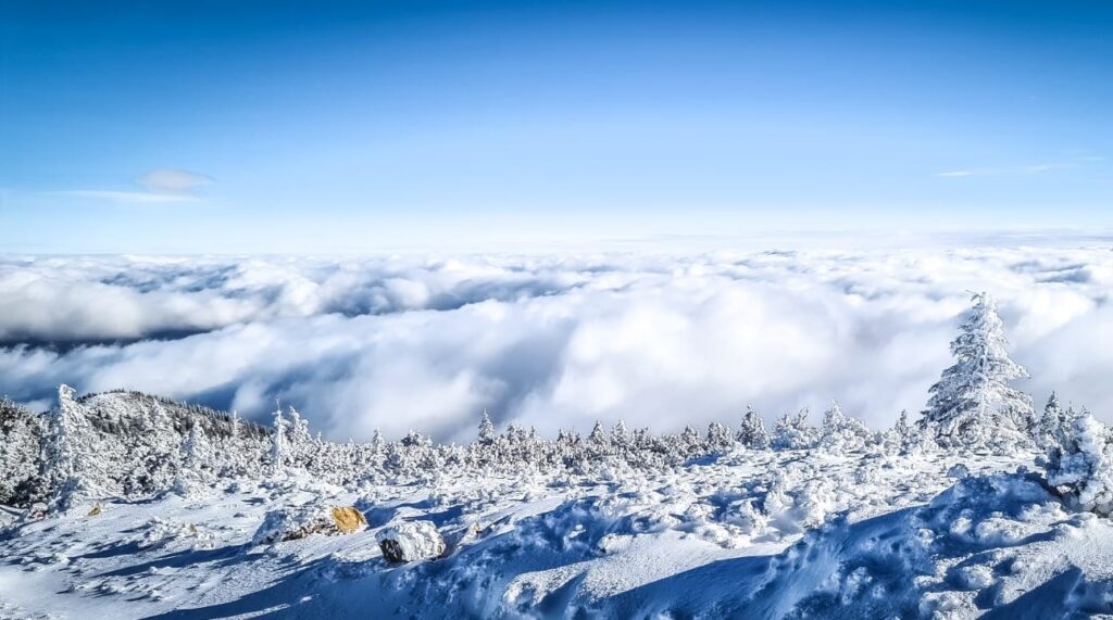 „Acoperișul Clujului” e alb complet. Iarnă superbă pe Vlădeasa la stația meteo! Salvamontiștii: Stratul de zăpadă variază de la câțiva centimetri la 35-40 cm !