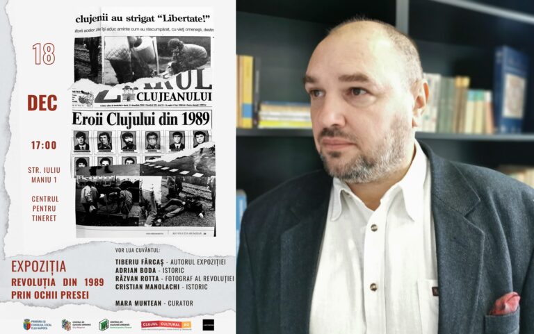 „Revoluția din 1989 prin ochii presei” eveniment de cinci stele la Cluj, cu articole de presă, albume foto, sub bagheta jurnalistului Tiberiu Fărcaș