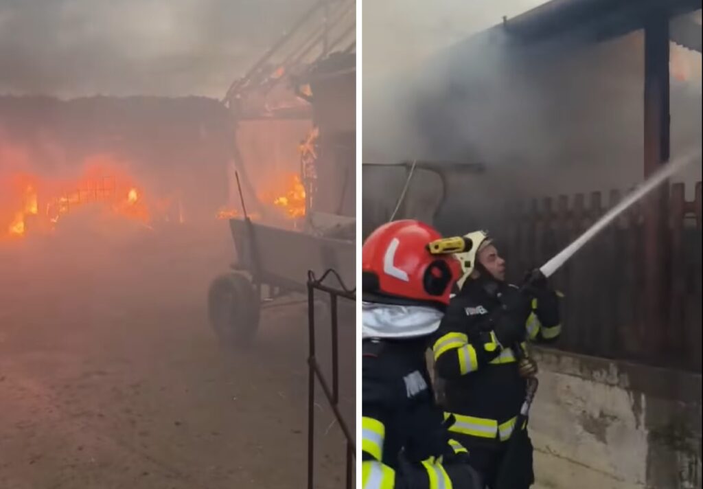 20 pompieri hunedoreni au localizat și lichidat un incendiu la o casă și la anexele sale din Bucium-Orlea