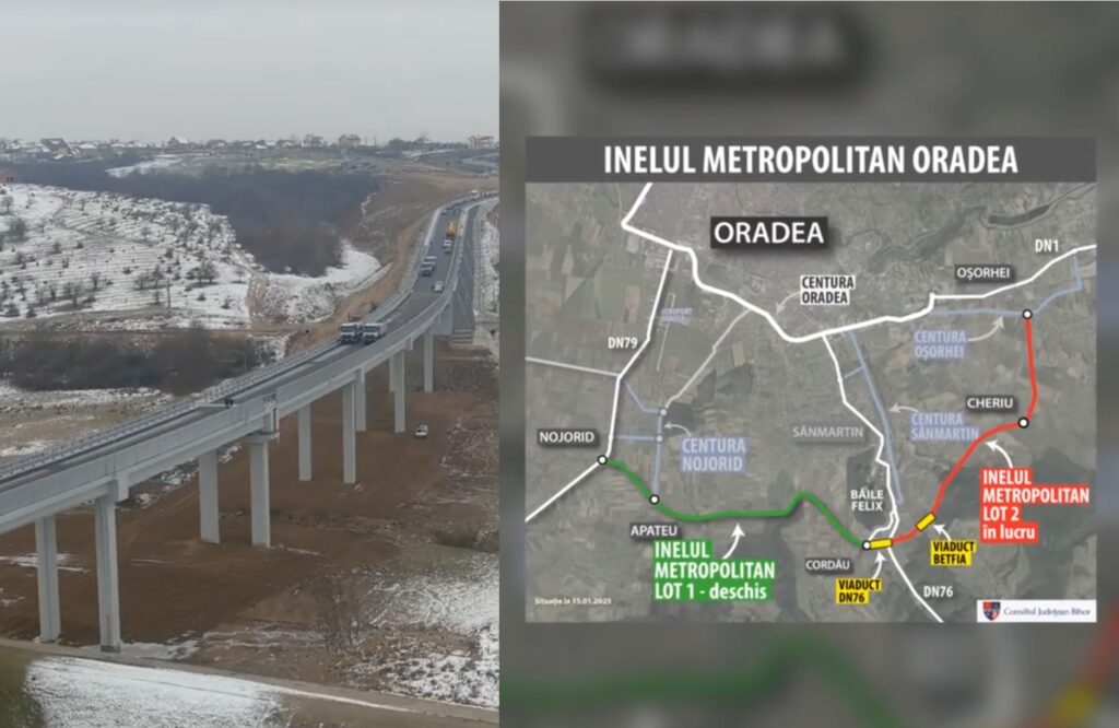 Viaduct spectaculos în Bihor (VIDEO) Teste de rezistență la viaductul din Băile Felix de pe Inelul Metropolitan!