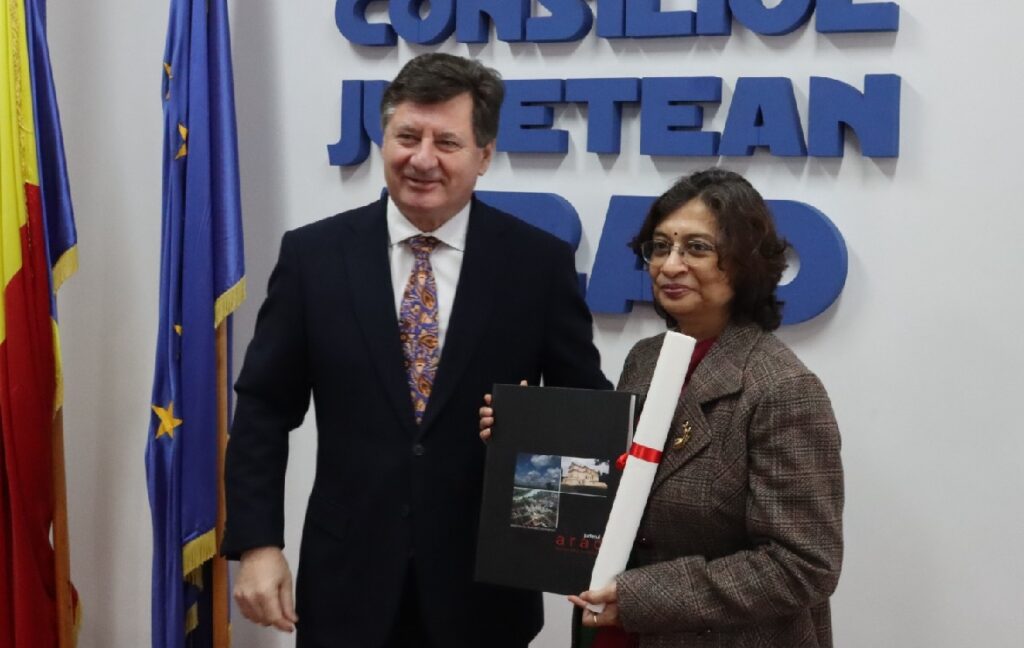 Ambasadoarea Indiei în România s-a întâlnit la Arad, cu președintele Consiliului Județean Arad. Cionca: „Suntem deschiși pentru orice fel de parteneriat cu statele din Asia”