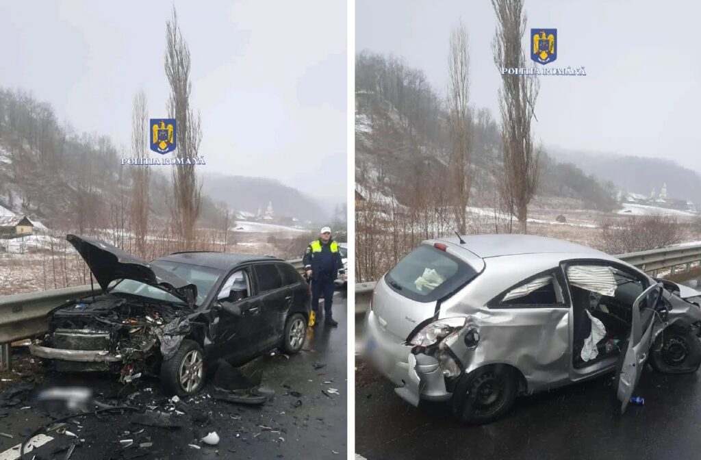 (FOTO) Accident pe DN76 Deva-Brad. Două femei și un copil de 7 ani au ajuns la spital!