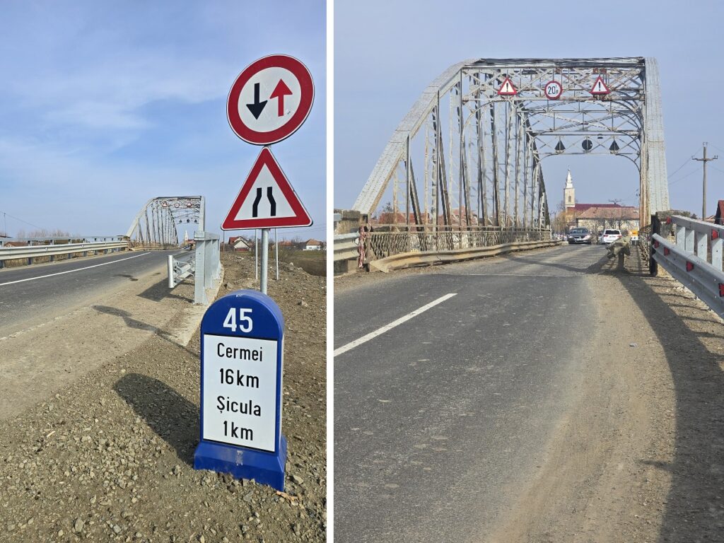 Încep lucrările de modernizare a podului peste Crișul Alb, la intrarea în localitatea Șicula, dinspre Seleuș