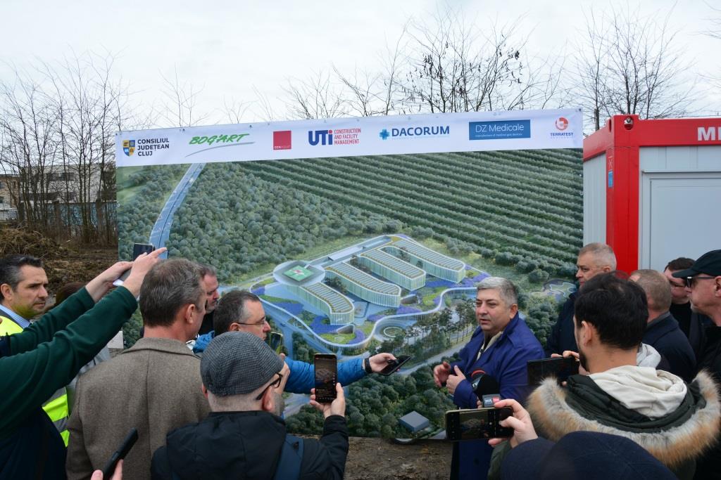 Au începutul lucrările la viitorul Spital Pediatric Monobloc de la Cluj. Tișe: Este un spital modern pentru sănătatea copiilor Clujului!