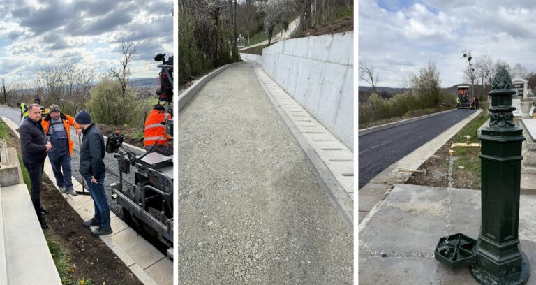 Se modernizează străzile și aleile din cimitirul din Gilău
