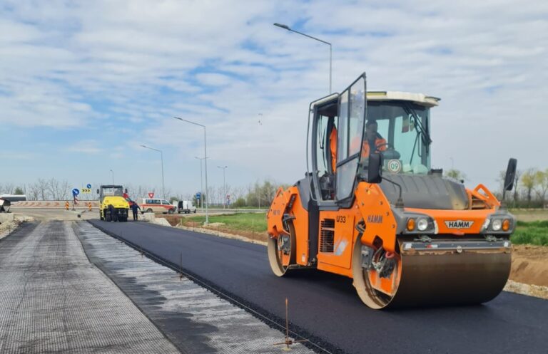 Lucrările la centura Biharia, care va scoate traficul greu din Biharia, au ajuns la un stadiu de peste 70%