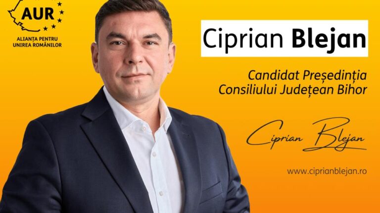 Mesajul lui Ciprian Blejan, candidatul AUR la funcția de președinte al Consiliului Județean, pentru bihoreni