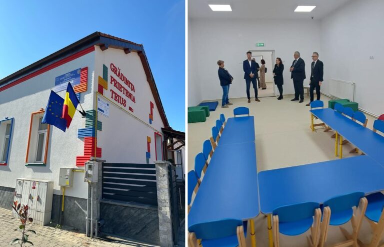 Grădinița „Prietenia” din Teiuș a fost reabilitată complet și a devenit un spațiu modern, primitor și bine echipat pentru cei mici