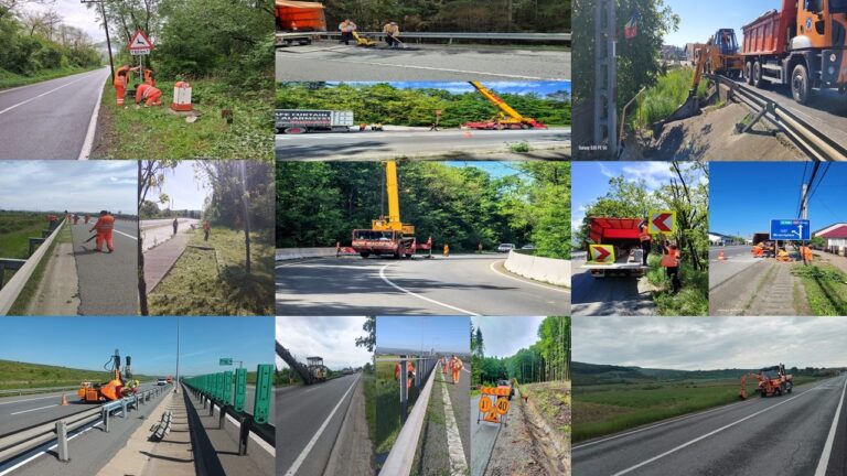 Lucrări de întreținere curentă pe mai multe drumuri naționale și autostrăzi efectuate de DRDP Cluj