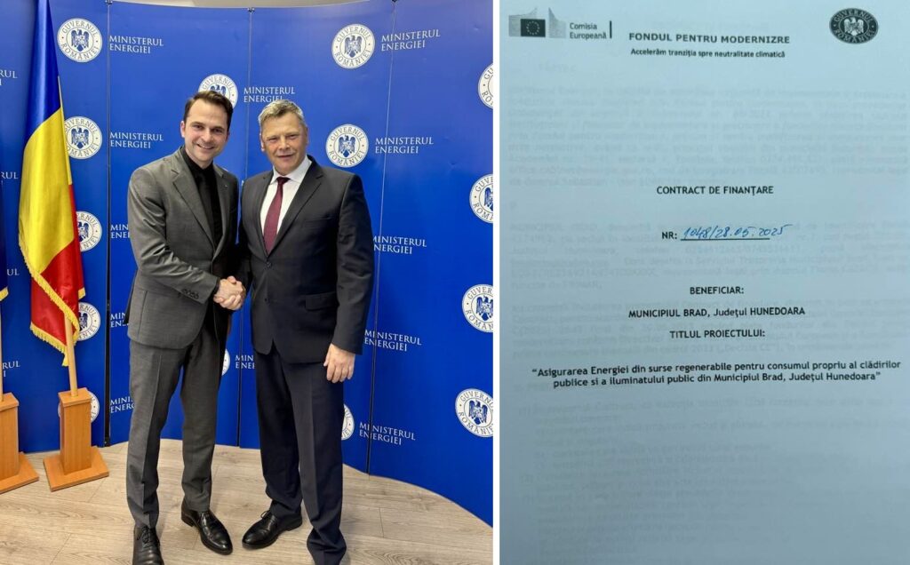 Municipiul Brad investește în energie verde: panouri fotovoltaice pentru iluminatul public și clădiri locale